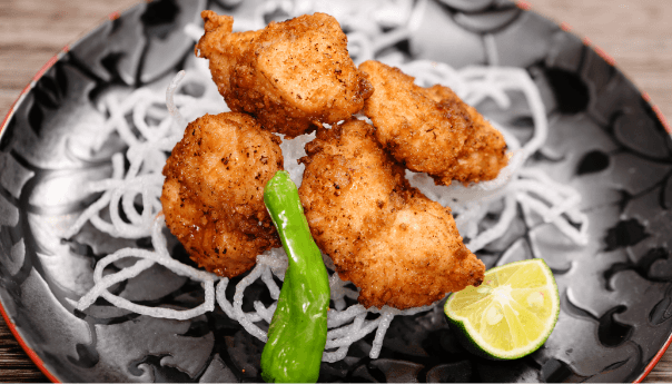 ふぐの唐揚げ　Fried Puffer Fish